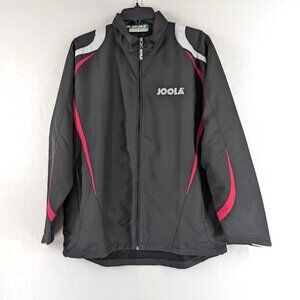 JOOLA Track Jacket Men's S Black Full Zip Mesh Lined Long Sleeve Active Outdoor